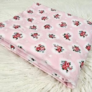 Cath Kidston "One full flat bed sheet in Lace Hearts" NWOT